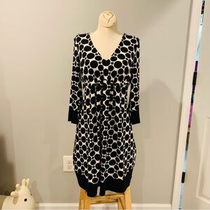 Black and white polka dot dress